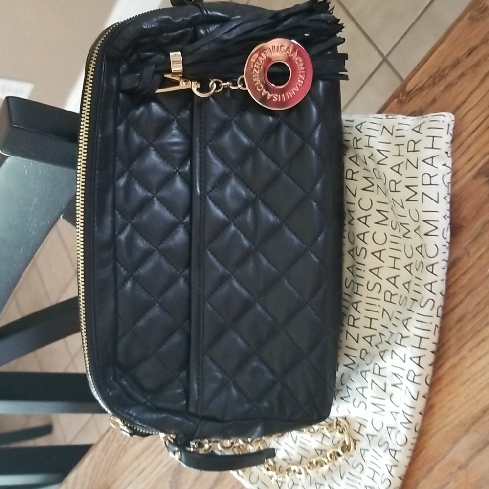 Isaac Mizrahi handbag. Black Genuine Leather